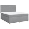 vidaXL Boxspring met matras stof lichtgrijs 180x200 cm