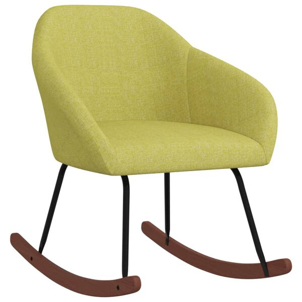 vidaXL Schommelstoel stof groen