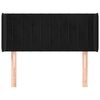 vidaXL Hoofdbord met randen 103x16x78/88 cm fluweel zwart