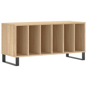 vidaXL Platenkast 100x38x48 cm bewerkt hout sonoma eikenkleurig
