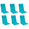 vidaXL Stoelkussens 6 st hoge rug oxford stof turquoise