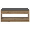 vidaXL Halbank met kussen met plank Artisan Eik 103 x 38 x 45 cm