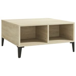vidaXL Salontafel 60x60x30 cm bewerkt hout sonoma eikenkleurig