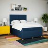 vidaXL Boxspring met matras stof blauw 140x190 cm