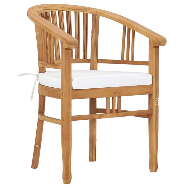 vidaXL 7-delige Tuinset met kussens massief teakhout