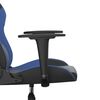 vidaXL Massage gamestoel kunstleer zwart en blauw