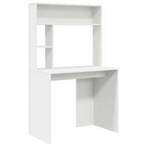 vidaXL Bureau Wit 91 x 50 x 149 cm Bewerkt hout