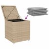 vidaXL Tuinkrukken met kussens 2 st 40x40x43 cm poly rattan beige