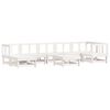 vidaXL 8-delige Loungeset massief grenenhout wit