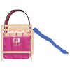 vidaXL Kinderhoogslaper met tunnel 90x190 cm massief grenenhout roze
