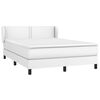 vidaXL Boxspring met matras kunstleer wit 140x200 cm