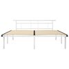 vidaXL Bedframe metaal wit 180x200 cm