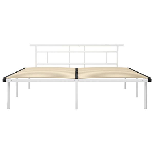 vidaXL Bedframe metaal wit 180x200 cm