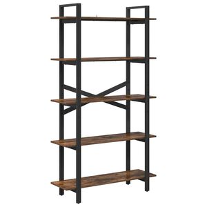 vidaXL Boekenkast Gerookt eiken 100 x 33,5 x 178 cm Bewerkt hout