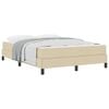vidaXL Boxspringbed met matras Cr&egrave;me 140 x 190 cm Stof