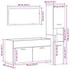 vidaXL 3-delige Badkamermeubelset bewerkt hout oud houtkleurig