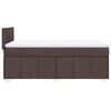 vidaXL Boxspring met matras stof donkerbruin 90x200 cm