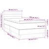 vidaXL Boxspring met matras en LED stof taupe 80x200 cm