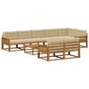 vidaXL Buiten bankenset met kussen 9 pcs Natuurlijk en Beige
