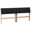 vidaXL Gestoffeerd hoofdbord Zwart 180 cm Massief grenenhout
