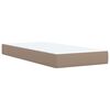 vidaXL Boxspring met matras kunstleer cappuccinokleurig 100x200 cm
