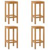vidaXL Barkruk 4 pcs Bruin Massief Teakhout