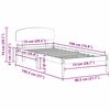 vidaXL Bedframe met hoofdeinde Naturel 75 x 190 cm Massief grenenhout