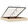 vidaXL Ottoman bed met matras 180x200cm stof crèmekleurig