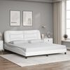 vidaXL Bedframe met LED zonder matras "Hvar" wit 180x200 cm