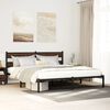 vidaXL Bedframe met hoofdbord zonder matras bruin eiken 190x200 cm