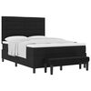 vidaXL Boxspringbed met hoofdeinde Zwart 140 x 190 cm Stof