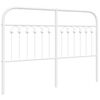 vidaXL Vervangend hoofdbord 135 cm metaal wit