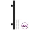 vidaXL Handvatten 20 st 128 mm roestvrij staal zwart