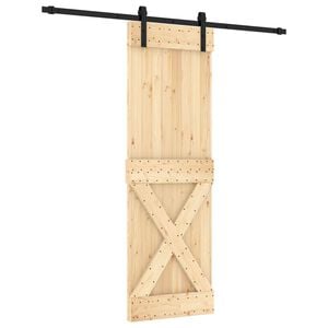vidaXL Schuifdeur 70 x 210 cm Massief Grenenhout (Niet-Behandeld)