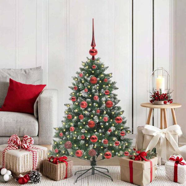 vidaXL Kunstkerstboom met 150 LED Groen 120 cm PVC en Plastic en Staal