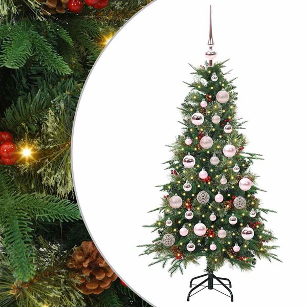 vidaXL Kunstmatige Inklapbare Kerstboom Groen 120 cm PE en PVC
