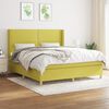 vidaXL Boxspring met matras stof groen 180x200 cm