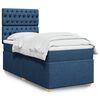 vidaXL Boxspring met matras stof blauw 80x200 cm