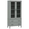 vidaXL Boekenkast met metalen poten OSLO 85x35x172,5 cm hout grijs