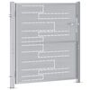 vidaXL Tuinpoort met slot Zilver 96 x 100 cm Roestvrij staal
