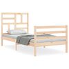 vidaXL Bedframe met hoofdbord massief hout