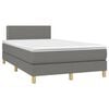 vidaXL Boxspring met matras stof donkergrijs 120x190 cm