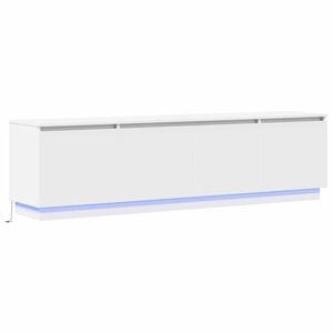 vidaXL TV-kast met LED Wit 180 x 38 x 49 cm Bewerkt hout