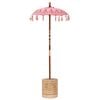 vidaXL Balinese parasol met basis Roze 95 x 95 x 260 cm
