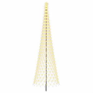 vidaXL LED Kerstboom 500 cm 550 LED's Warmwit IJzer Zwart
