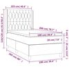 vidaXL Boxspring met matras stof donkergrijs 100x200 cm