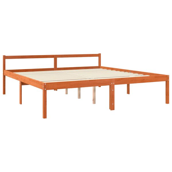 vidaXL Bedframe Wasbruin 200 x 200 cm Massief grenenhout