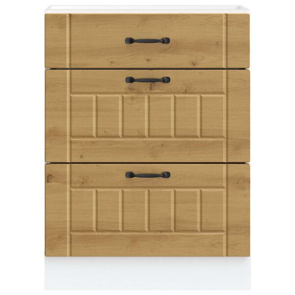 vidaXL Onderkast Lucca bewerkt hout artisanaal eikenkleur