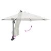 vidaXL Tuinparasol Beige en zwart 248 x 248 x 148 cm
