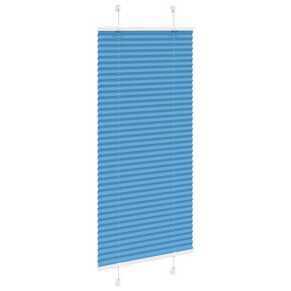 vidaXL Plissé rolgordijn 60x150 cm stofbreedte 59,4 cm polyester blauw